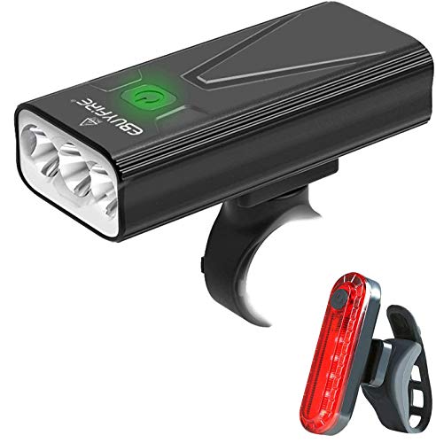 EBUYFIRE Luz Bicicleta LED Recargable USB, 3000 Lumens Potente Luces Bicicleta Delantera y Trasera, 3 Modos, IPX5 Impermeable Luces Seguridad para Ciclismo de Montaña y Carretera