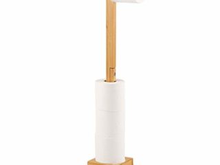 ecooe Extiende el Soporte de Bambú Para Papel Higiénico sin Perforar Almacenamiento de Papel Higiénico Soporte de Rollo de Pie Ideal para 6 Soportes de Papel Higiénico y Organizador (72 cm)