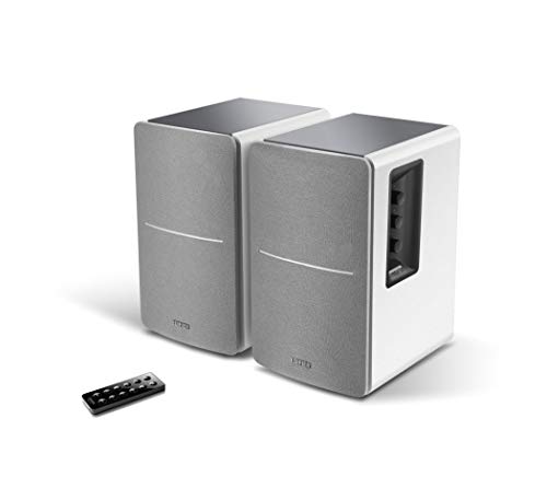 Edifier Studio R1280DB 2.0 - Altavoz con Bluetooth, Color Blanco y Plateado