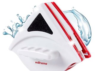 Edihome, Limpia Cristales Magnético, con Doble Lateral para Ventanas de 15-24 mm, Profesional, Limpiacristales, Incluye 6 esponjas, 4 escobillas, 12 ajustadores de esponjas (Set Base)