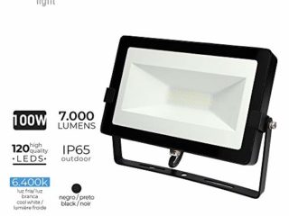 Edm 70344 Foco Proyector Led 100W, 6400K, 7000 Lumens, Negro