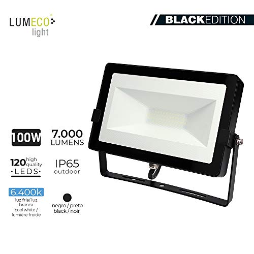 Edm 70344 Foco Proyector Led 100W, 6400K, 7000 Lumens, Negro