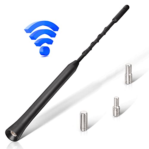 Eightwood® Antena Coche Universal Antena Radio Coche Techo Antena Coche 23cm Antena Coche Universal Antena de Coche Repuesto con Aadaptadores M4,M5,M6 con Fuerte Función de Recepción FM/Dab