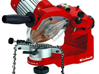 Einhell GC-CS 235 E – Afilador de cadenas de motosierra eléctrica con cable. Ralentí 3000 RPM, 230 W, 230 V | 50 Hz, limitador de profundidad, tensor de cadena, iluminación