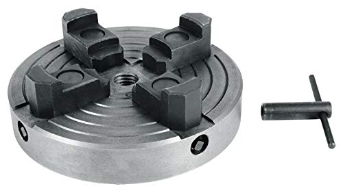 Einhell Plato de cuatro mordazas accesorio para torno (adecuado para torno TC-WW 1000 y TC-WW 1000/1, recepción M18)