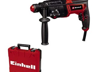 Einhell Taladro de impacto de cable - TH-ID 1000 E - 1010W, velocidad de 0-3000 1/min, velocidad de golpe de 0-48000 1/min, agrega mango con cierre, completo con tope de profundidad de metal