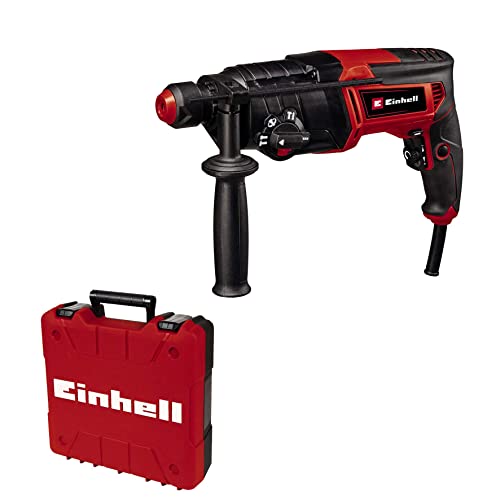 Einhell Taladro de impacto de cable - TH-ID 1000 E - 1010W, velocidad de 0-3000 1/min, velocidad de golpe de 0-48000 1/min, agrega mango con cierre, completo con tope de profundidad de metal
