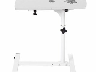 Ejoyous Mesa para Portátil Ajustable en Altura con Ruedas, Mesa de Enfermería Mesa Auxiliar Ajustable Mesa de Sofá Mesa de PC Mesa de Sofá Soporte para Computadora Portátil Soporte para(Blanco)