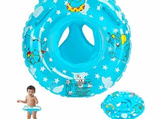 EKKONG Flotador Bebé, Anillo de natación Inflable, Anillo de natación Bebe con Asiento Anillo de Natación para 6-36 Meses (B)