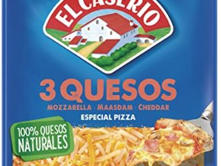 El Caserío Queso Rallado 3 Quesos Mozzarella, Emmental y Cheddar, 130g