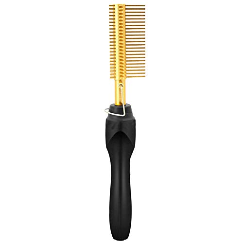 Eléctrica Plancha De Pelo Rizado Peine, 2 En 1 Peine Caliente Para Afro Pelo, Calefacción De Alisado Cepillo Multifunción Húmedo Peinado En Seco Para Hombres Y Mujeres