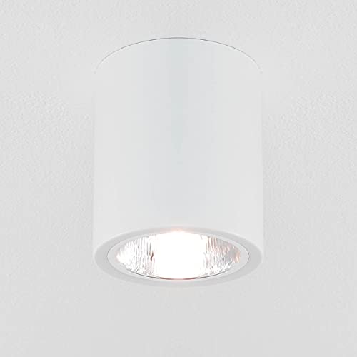 Elegante lámpara de techo blanca, diseño Bauhaus E27, hasta 60 W, 230 V, de metal, para pasillo, cocina o comedor