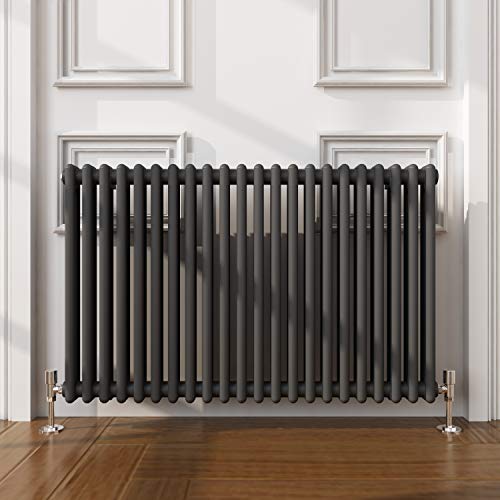 ELEGANTE - Radiadores de baño (hierro fundido, color antracita), color gris