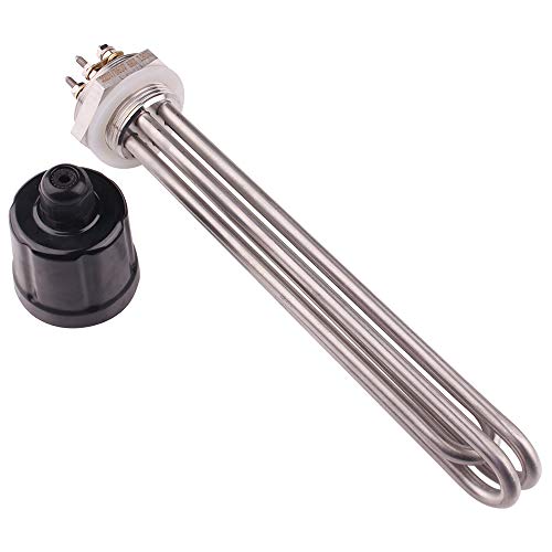 Elemento calefactor con rosca enroscable 220 V/380 V, 6 kW, 1,5 pulgadas BSP (DN40), junta de varilla calefactora SUS304