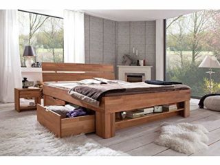 Elfo Cama futón Granada 180 x 200 cm, incluye cajones de madera de haya barnizada.