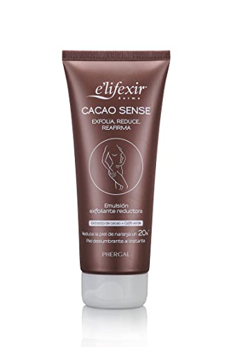 Elifexir Cacao Sense - Exfoliante Corporal, Reductor y Reafirmante. Mejora Luminosidad y Alisamiento. Acción Reductora, Piel Lisa y Aterciopelada. Extracto de Cacao y Café Verde - 200 ml