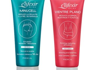 Elifexir Minucell y Vientre Plano Crema Set con Crema Anticelulítica 200 ml y Crema Reductora Hidratante 200 ml