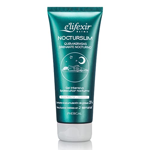 elifexir Nocturslim – Crema Quemagrasas Intensiva | Gel Reductor Lipoescultor Noche | Drenante, Anticelulítico y Reafirmante Potente | Frescor y Rápida Absorción. 200 ml