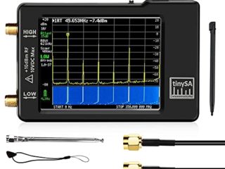Elikliv Analizador de Espectro Diminuto de Mano Actualizado 100kHz - 960MHz TinySA con Pantalla 2,8" Protección ESD Versión V0.3.1_E