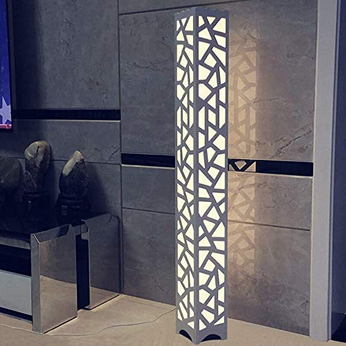 ELINKUME 1PCS Llevó Lámpara de Pie Blanco Cálido Estilo Moderno PVC Madera Plástico Placa Interruptor de Pedal AC220V Interior perfecto Luces decorativas para Sala de Estar, Habitación