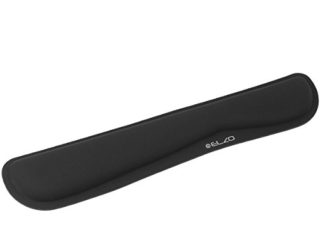 Elzo Reposamuñecas para Teclado, Ergonómico Cojín de Muñeca Apoyo con Espuma de Memoria para Ordenador/Notebook/Laptop, Negro