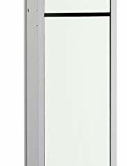 Emco Asis 150 974027840 - Armario Empotrado para baño, Color Cromo y Cristal Blanco, Armario Empotrado, bisagra de Puerta a Elegir, tamaño único