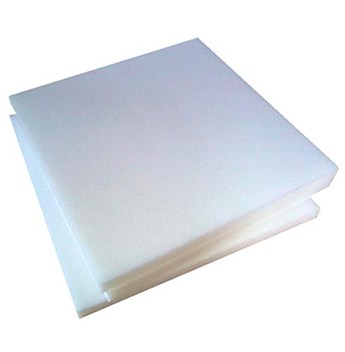 emmevi Espuma de espuma con relleno de cojines para sofá, asiento de sillas, colchones, bancos, mod. gomaespuma, 45 x 45 x 3 cm