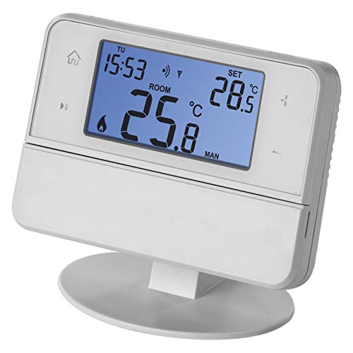Emos Termostato de ambiente inalámbrico con soporte OpenTherm, programable, para sistemas de calefacción - Transmisor+receptor - Regulador de temperatura ambiente - Montaje en superficie