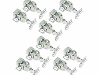 Emuca 1275505 Cierres de doble rodillo para puerta de mueble, Set de 10 piezas