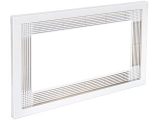 Emuca 8061515 Marco para encastrar microondas en mueble de 60cm en plástico blanco