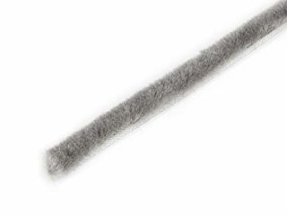 EMUCA Burlete Adhesivo con Cepillo de Altura 7mm, guardapolvo Adhesivo para Puertas y Ventanas, Rollo de 10m, Gris