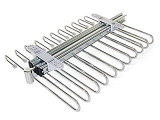 Emuca - Pantalonero extraible para armario, perchero extraible para 11 pantalones, acero cromado