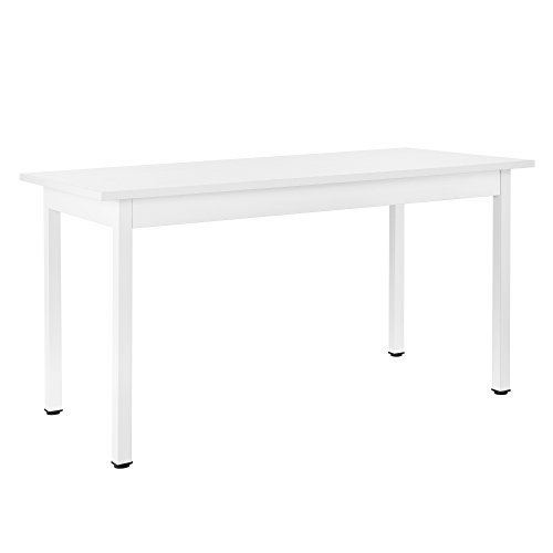 [en.casa] Mesa de Comedor Moderna 140cm x 60cm x 75cm Mesa de Cocina Blanca