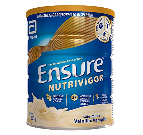Ensure Nutrivigor - Complemento Alimenticio para Adultos, con HMB, Proteínas, Vitaminas y Minerales, como el Calcio - Sabor Vainilla - 850 g