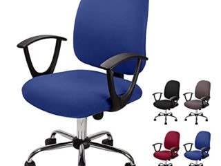 Eozakavod Fundas para sillas Oficina Cubierta de la Silla Fundas Elástica Funda Elástica para Silla Removible Modernas Estilo Simplista Funda de Silla Funda Universal para Silla giratoria (Azul, 1)