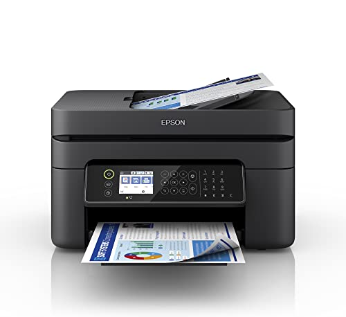 Epson Workforce WF-2870DWF, Impresora WiFi A4 Multifunción con Impresión a Doble Cara (Dúplex), Pantalla LCD y Alimentador de Documentos (ADF), 3en1: Impresión, Copiadora, Escáner, Negro