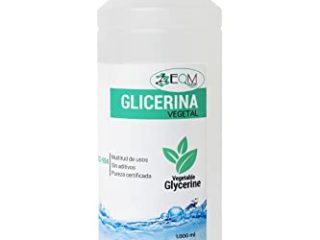 EQM Soluciones Químicas | ECO-904 | 1L | Glicerina Vegetal Líquida | Grado farmacéutico | Hidratante natural cabello y piel | Ideal para jabones, champús, cremas, etc.