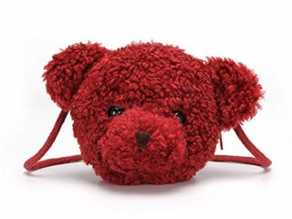 Esdlajks Monedero de la Mochila de para Las Mujeres Mochila para Niñas Kawaii Bear Pull Hoters Bag Bolsa De Dibujos Animados Animal Messenger Bag Backpack para Niños (Color : Red)