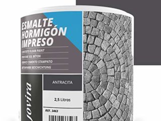Esmalte Hormigón Impreso. Resina renovadora para pavimentos de hormigón. (2.5 Litros, antracita)