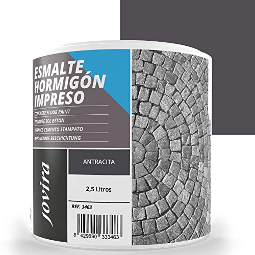 Esmalte Hormigón Impreso. Resina renovadora para pavimentos de hormigón. (2.5 Litros, antracita)