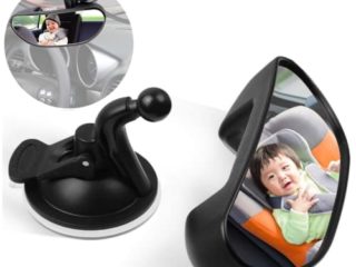Espejo de observación para niños, 15 x 5 cm, Superficie de Espejo Curvada para la Escuela, Espejo retrovisor del copiloto, Coche