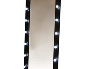 Espejo de pared con Luz LED Cuerpo Entero 80X180, Negro Espejo con Luz, Espejo de Pared, Espejo Maquillaje con Luz, Espejos Grande de Pared, Espejo con Luces para Mujer Espejo Grande LED, Espejo Pared