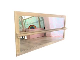 Espejo metacrilato Montessori Madera Natural 100x60cm (Madera de Pino)