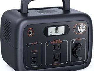 Estación de Energía Portátil, 300Wh, Generador Solar Portátil con Salida de CA/ CC / USB / USB-C, Generador Electríco Solar de Emergencia con Carga Rápida Inalámbrica