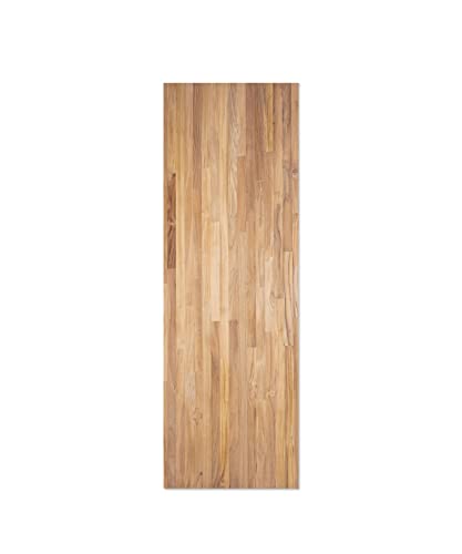 Estante de madera maciza de teca, tablero de mesa, superficie de trabajo, tablero de muebles, FSC® 100% (40, 25)