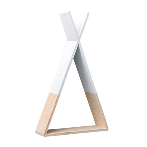 Estantería de Pared Blanca de Estilo nórdico. Estante Flotante Triangular de Pared. Estantería Flotante de habitación de niños y bebés, salón. Estantes de Pared de Madera para Almacenamiento. Grande
