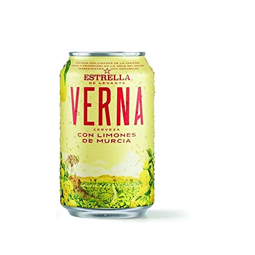 Estrella Levante Verna - Cerveza con limón, caja de 24 latas 33cl