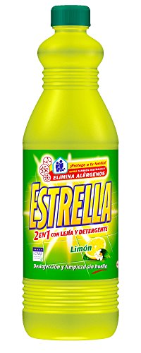 Estrella limpahogar con lejía y detergente limón 1,5L [Pack de 6]