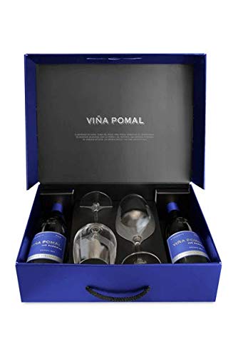 Estuche 2 botellas + 2 copas de Viña Pomal 106 Barricas Reserva