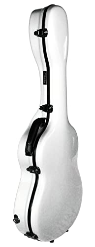Estuche Alta Gama de Fibra para Guitarra Clásica o Flamenca, Marca Cibeles (Blanco)